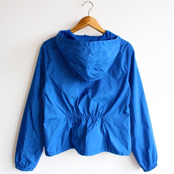 U.S. Polo Assn. Hooded Blue & Yellow Rain Jacket - Picture 2 of 8